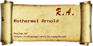 Rothermel Arnold névjegykártya